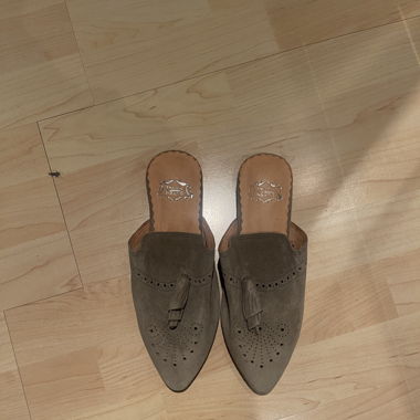 Leder Slipper Sandalen 