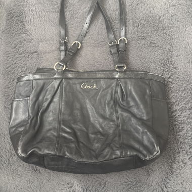 Coach schwarze Leder tasche