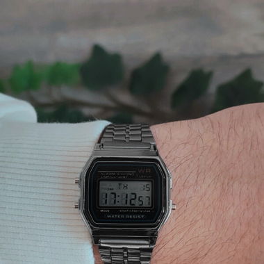 Digitale Armbanduhr Silber Neu - Retro, Vintage