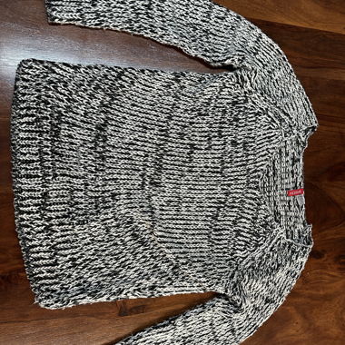 H&M Strickpullover schwarz-weiss oversized look