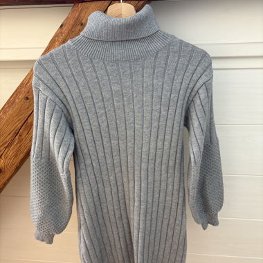 Grey sweater dress