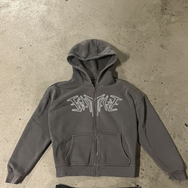 45 Keys Grau Zip-Hoodie