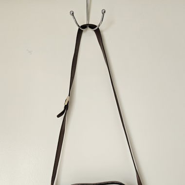 Sac à main en cuir brun vintage
