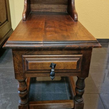 Wood side table with drawer