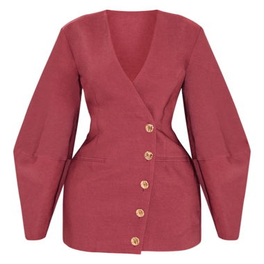 Abito blazer rosa con bottoni