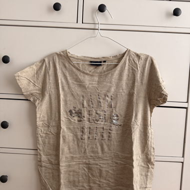 T-shirt da donna beige