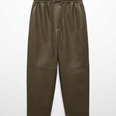 Pantalone in ecopelle marrone