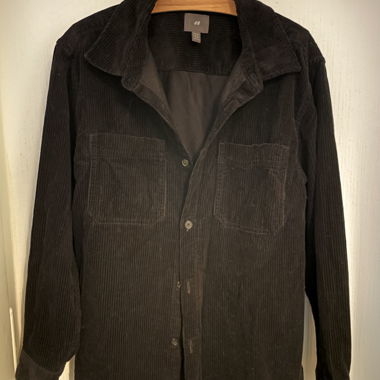 Jacket style velour côtelé noir