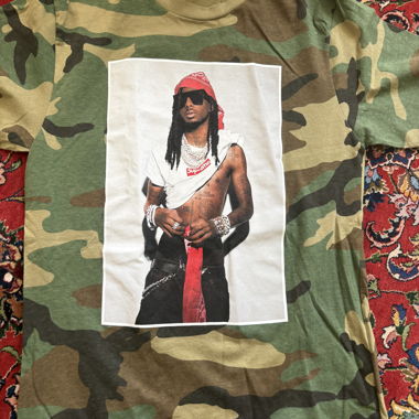 Supreme x Carti T mimetico