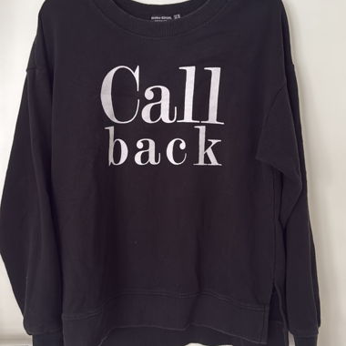 Sweatshirt noir "Call back"