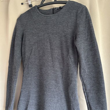 Grey Pullover Dress Zara round neck