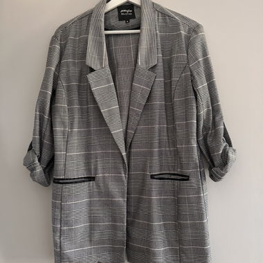 Grey Checkered Blazer
