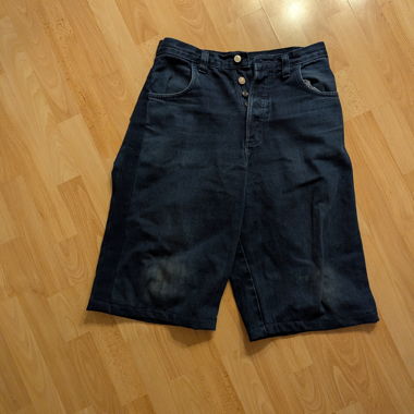 Short in jeans blu scuro