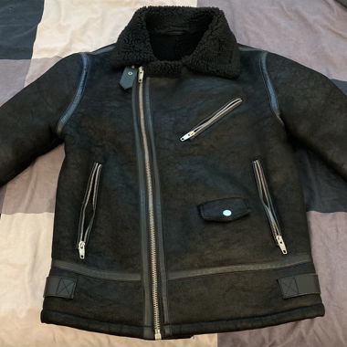 Giacca Zara shearling nera