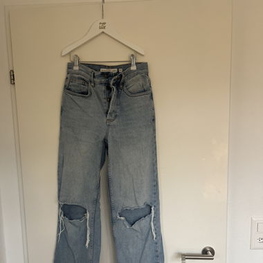 High Rise Straight Jeans 