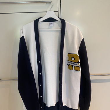 Cardigan Zara bianco e nero