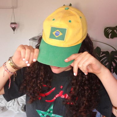 Cappellino Brasile giallo-verde