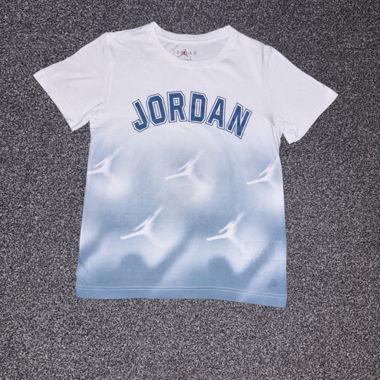 Jordan Nike T-shirt Blanc Dégradé Bleu jumpman 