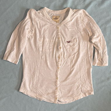 Weisses Hollister Button-Down Shirt