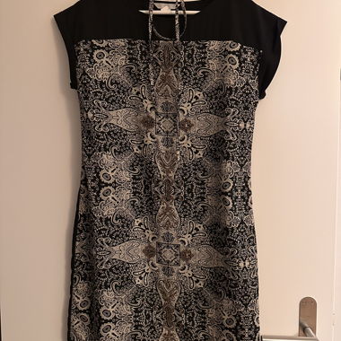 Vestito Promod fantasia nero/beige