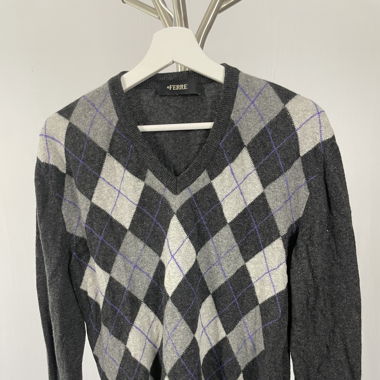 pullover mit rhombenmuster