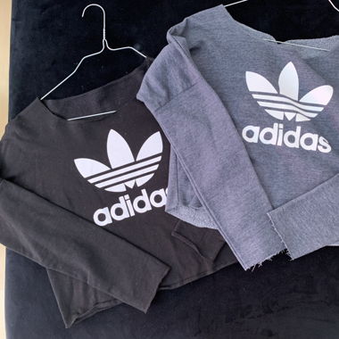 TWO SWEAT PULLS ADIDAS SIZE XS-M