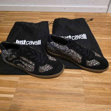 Sneaker Just Cavalli con glitter, nere