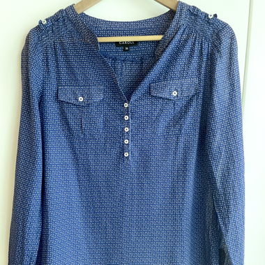 Leichte Sommerbluse von Caroll, blau, Grösse 38