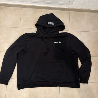 Sweat à capuche Vetements noir imprimé
