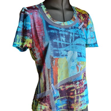 T-Shirt mit abstraktem Print von Pauporté