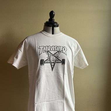 T-shirt Thrasher bianco con stampa
