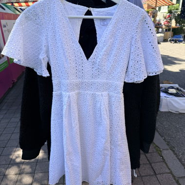 White Lace Hole Dress