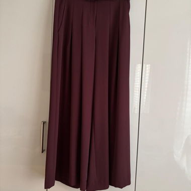 Pantaloni ampi bordeaux