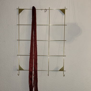 red, sparkling y2k scarf