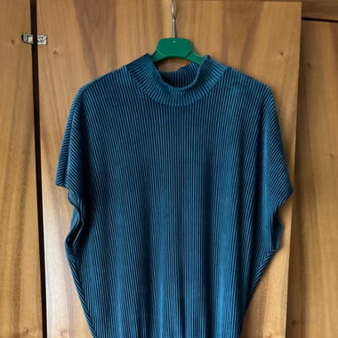 Petrol Blue Fluffy Sweater Dress