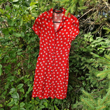 Mango // rotes Blümchenkleid
