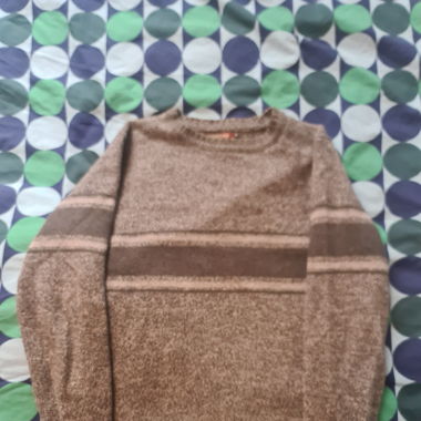 Pull gris en laine taille XL