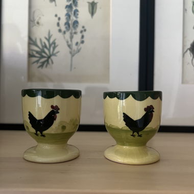 Set de coquetiers Zeller Keramik « Coq & Poule »