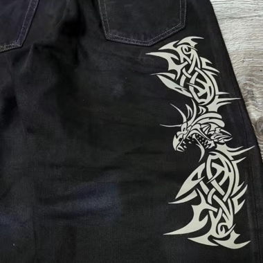 pantaloni tribali neri