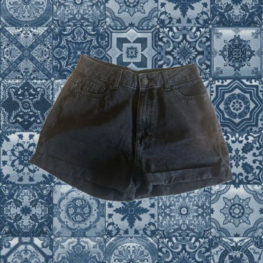 Schwarze Jeans-Shorts