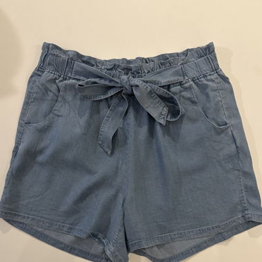 Short en tencel bleu 