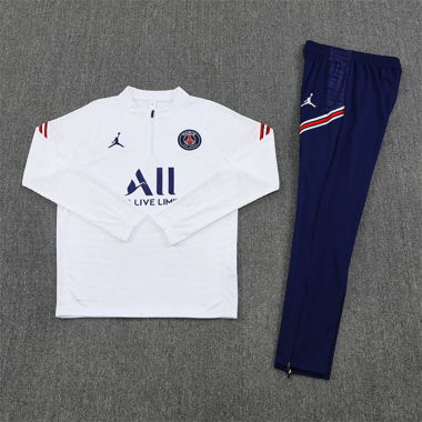 2021/2022 PSG Half-Pull Tracksuit Weiss