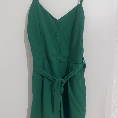 Green short overalls with straps