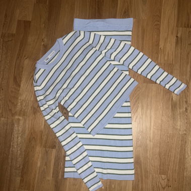 Set gonnellа e maglione a righe Zara