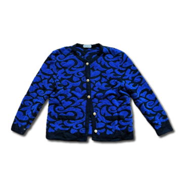 Vintage cardigan black and blue