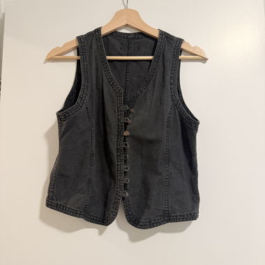 Black Denim Vest