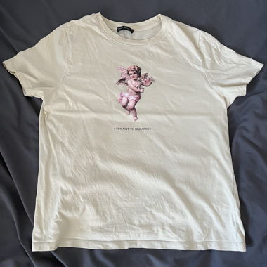 T-shirt con stampa d’angelo