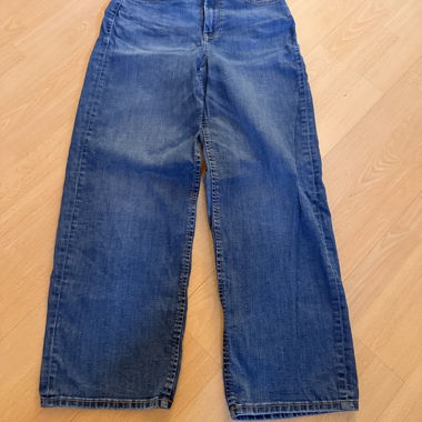 Wide leg organic cotton blue jeans S