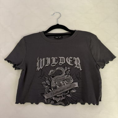 Cropped Printet T-Shirt