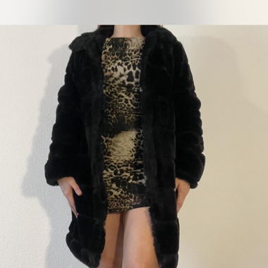 Cappotto in ecopelliccia vintage